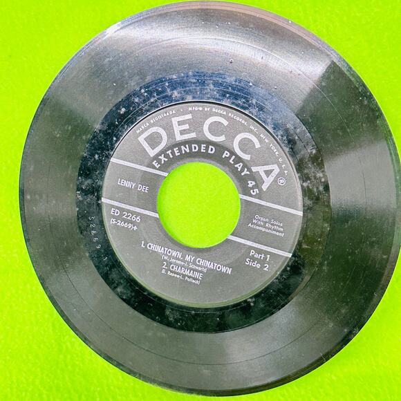 LENNY DEE Coquette / Beginning See Light / Chinatown / Charmaine 45rpm EP - Picture 1 of 9